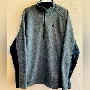 Spyder Like‎ New Gray Sweater Quarter Zip Pullover size 2XL